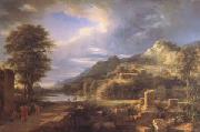Pierre de Valenciennes The Ancient Town of Agrigentum A Composite Landscape (mk05) oil on canvas